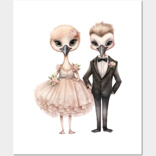 Ostrich Couple Gets Married Posters and Art